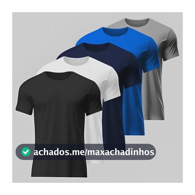 Kit 5 Camisetas Básicas Masculina Dry Fit Premium Academia
