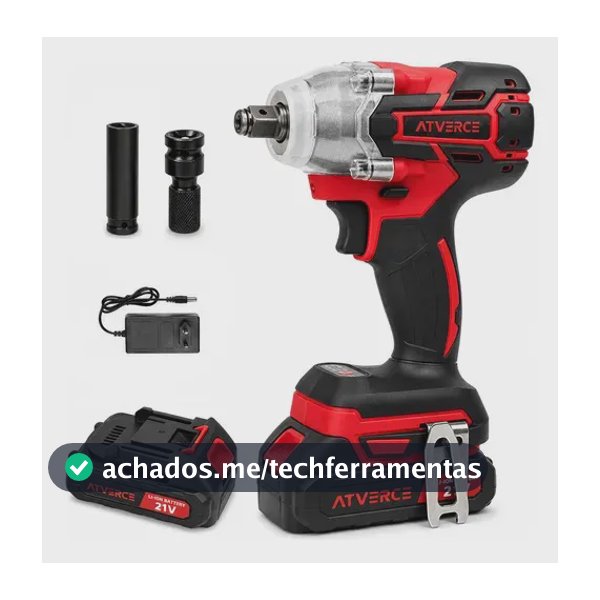Chave de Impacto a Bateria Atverce 300 Nm 1/2" Brushless com Soquete