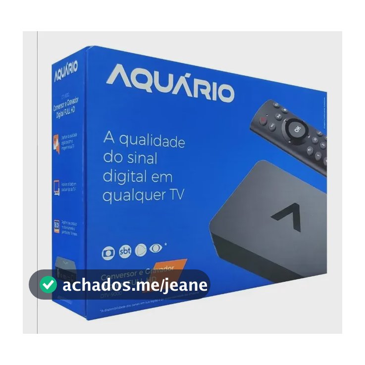 Conversor Digital Gravador Aquário Dtv-9000 Full Hd C/ Hdmi