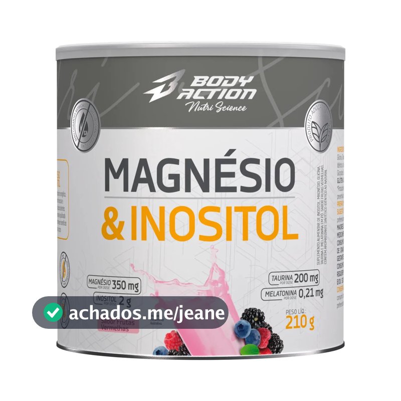 Mineral/Vitamina Bodyaction Nutri Science Magnésio E Inositol Taurina Melatonina 210g em pó sabor Frutas vermelhas x 210g