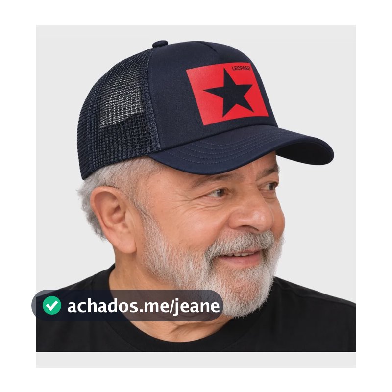 Boné Trucker Casual Estrela Aba Curvada Leopard Azul/vermelho Azul-marinho Un Estrela