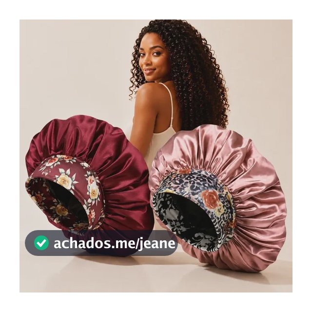 Kit 2 Cores Touca De Cetim Antifrizz Grande 36cm Com Faixa