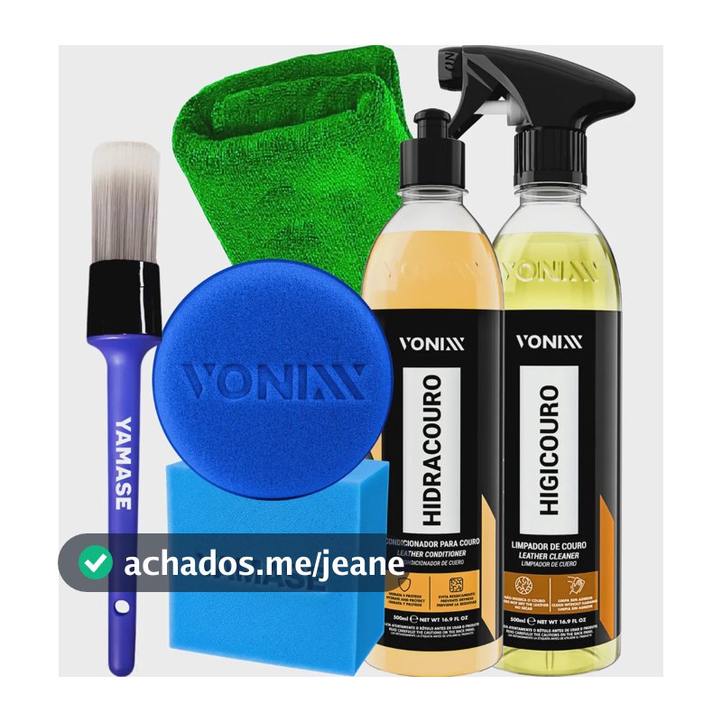 Kit Limpeza Hidratação Couro Vonixx Limpa E Hidrata + Pincel