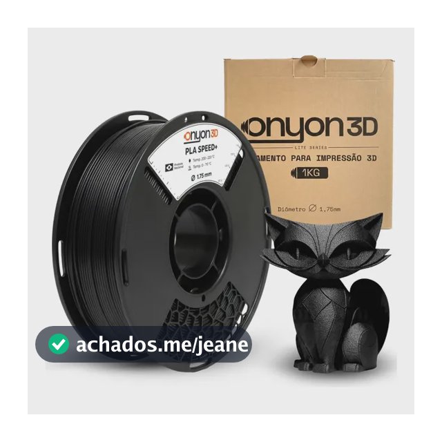Filamento Pla Plus 1kg Impressão 3d Nacional - Cores Cor Preto