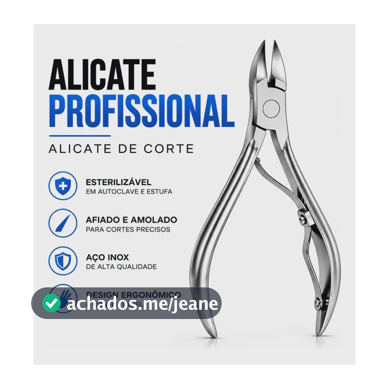Alicate De Corte Unha Curvo Profissional Unhas Manicure Pedicure