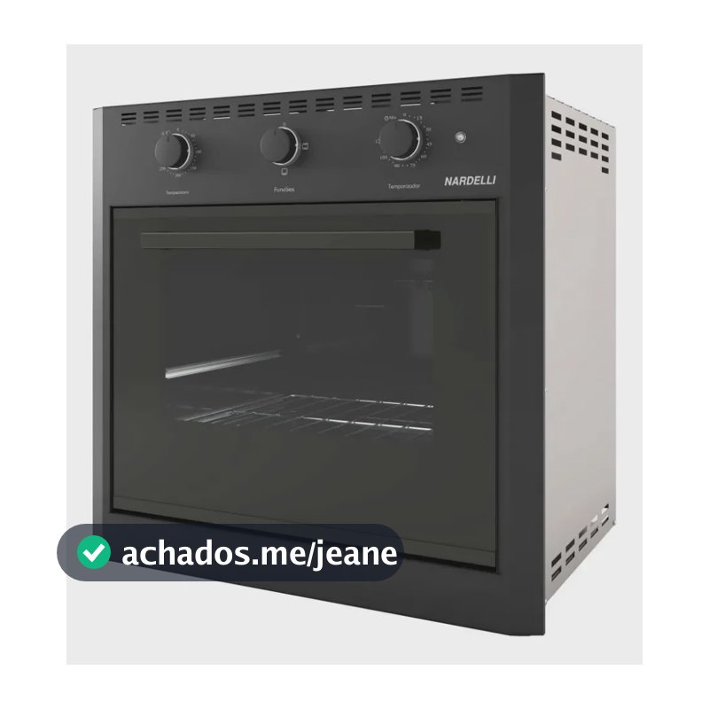 Forno Elétrico De Embutir 60 Litros Nardelli Black E60 Cor Preto 127 V
