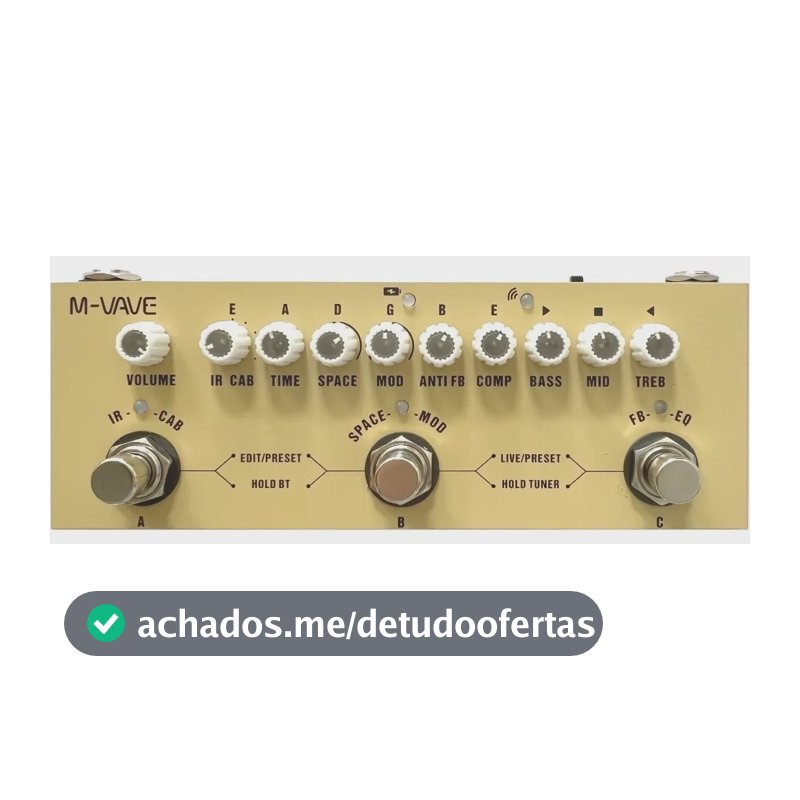 Pedal De Efeito M-vave Cube-baby Ac Creme Creme