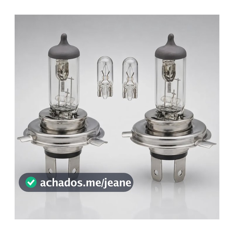 Kit 4 Lampada Farol Alto Baixo Carro Lampada H4 T10