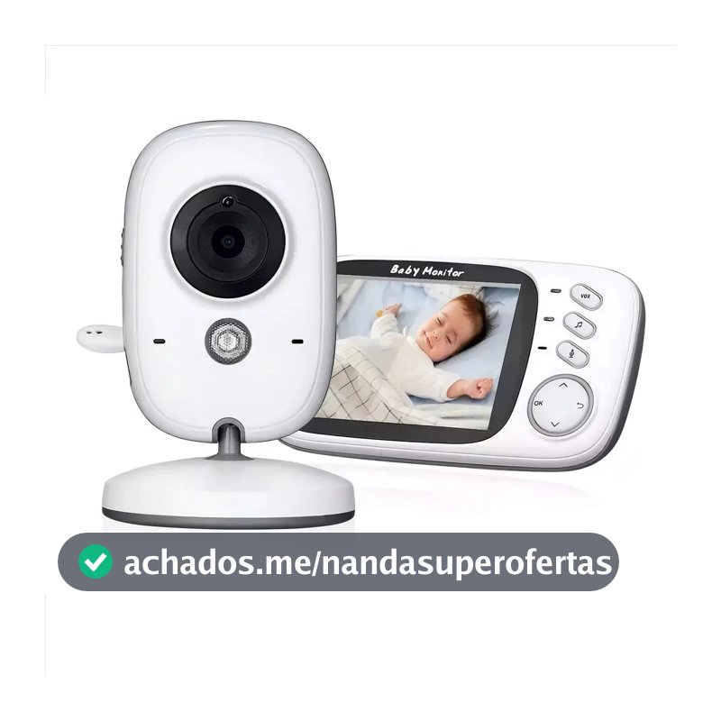 Baba Eletrônica Baby Monitor Vb603 Visão Noturna Dual Audio Cor Branco Estary Shop