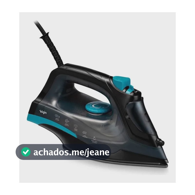 Ferro A Vapor Power Pass 270ml Antiaderente Elgin Preto