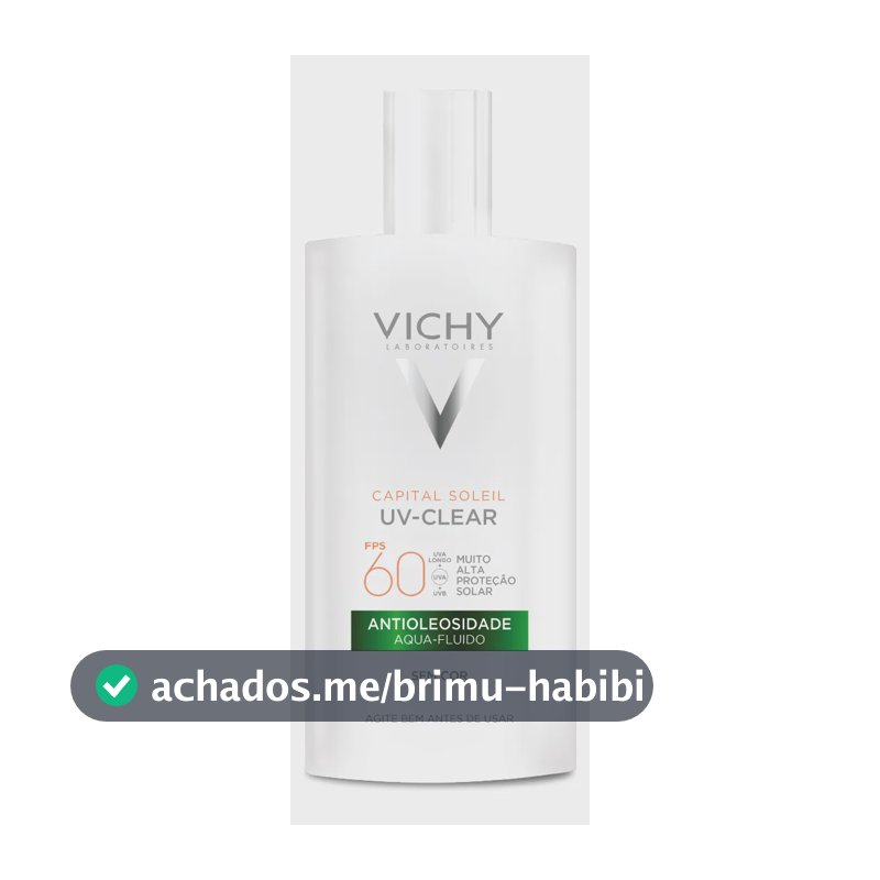 Protetor Solar Facial Sem Cor Antioleosidade Toque Seco FPS 60 Reduz Acne e Poros Acabamento Invisível Com Niacinamida Ácido Salicílico Capital Soleil UV-Clear Vichy 40g