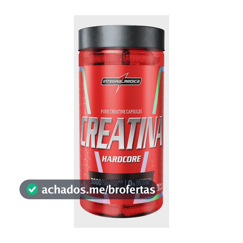 Creatina Integralmédica Hardcore em cápsula Sem sabor x 105g de 120 un