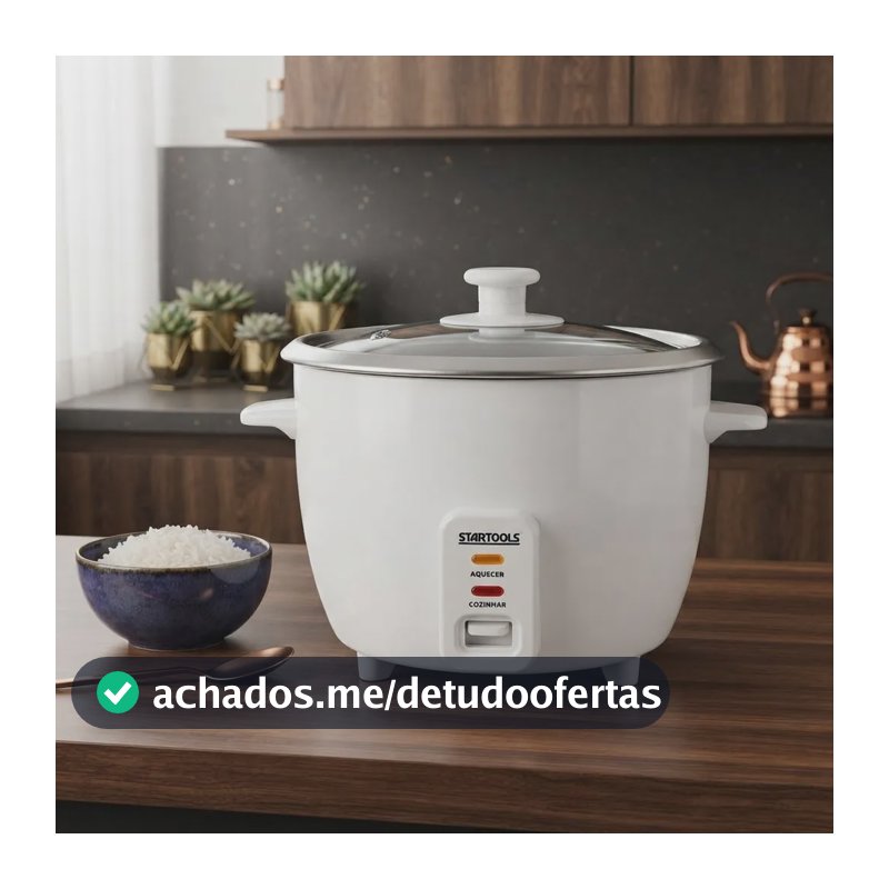 Panela De Arroz Elétrica 1,3l Antiaderente Com Vapor 400w Branco 220v 60hz