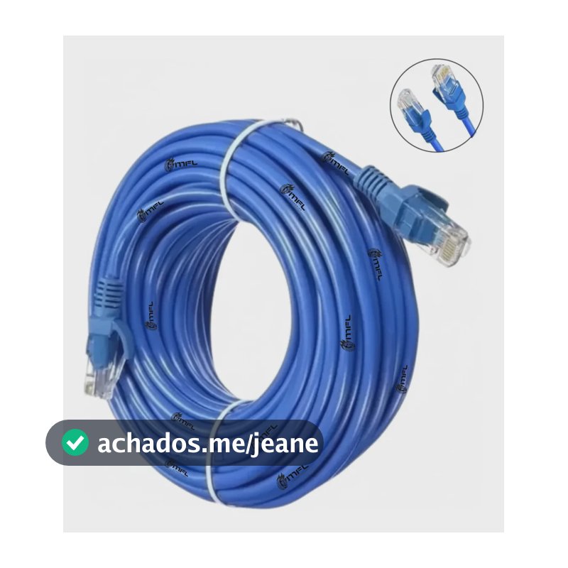 Cabo De Rede Cat6 15 Metros Ethernet Lan Giga 10/1000 MFL