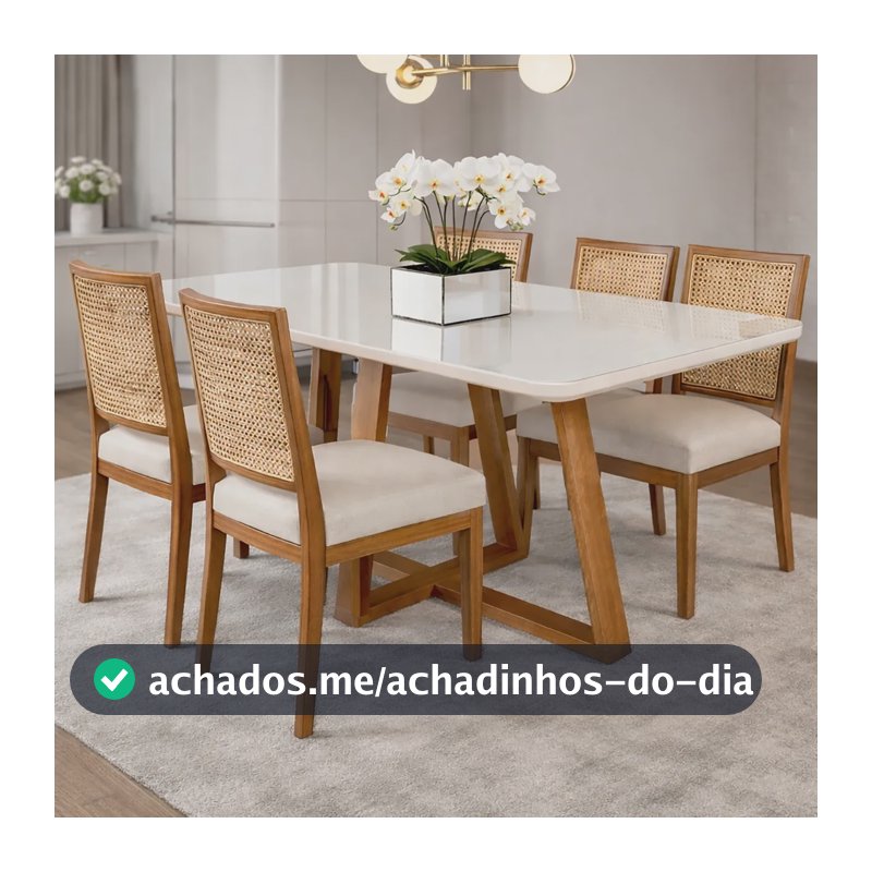 Mesa De Jantar Sala Cozinha Madeira 1,20x0,80 Cm Rt Mobilia Off White Marrom-claro
