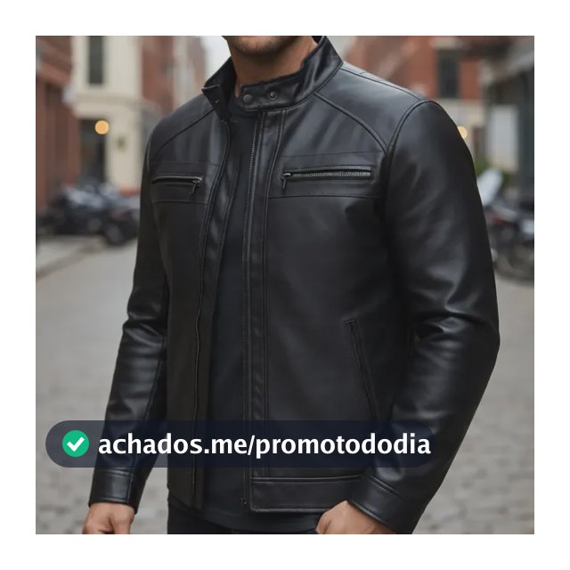 Jaqueta De Couro Masculino Slim Resistente