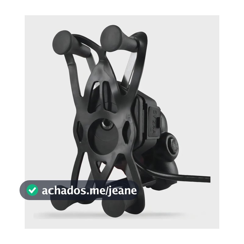 Suporte Celular Moto Carregador Universal Usb Turbo Stallion