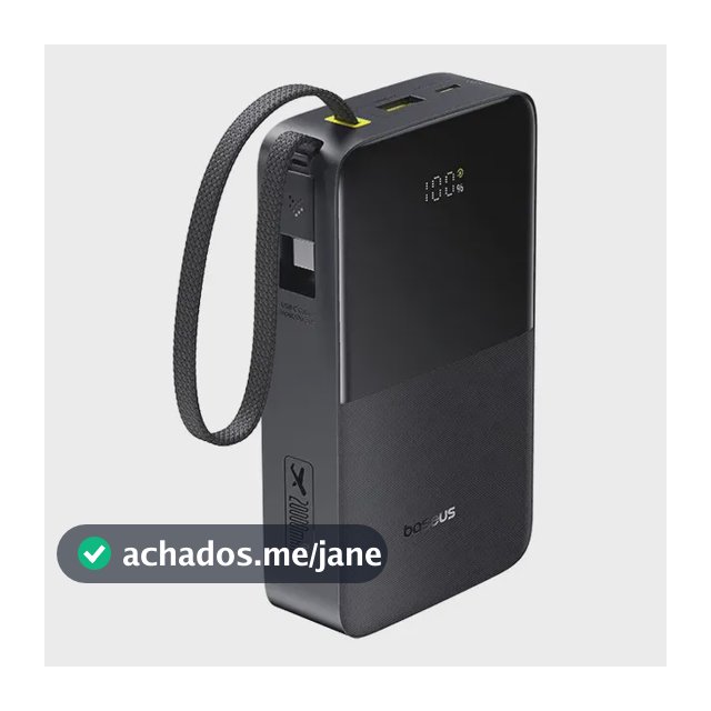 Power Bank Baseus Turbo Bipow2 Pro 20000mah 22.5w Cor Preto
