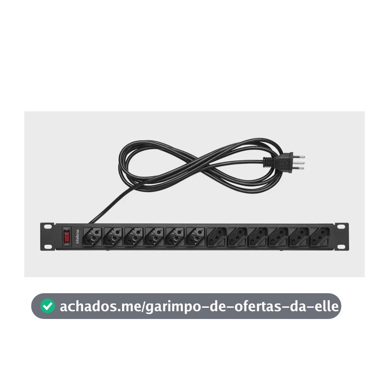 Protetor Eletrônico Com 12 Tomadas Para Rack Epr 212+ Preto Intelbras 110v/220v