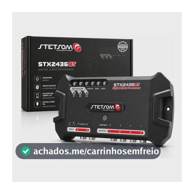 Processador De Áudio Stetsom Stx2436bt Bluetooth Equalizador