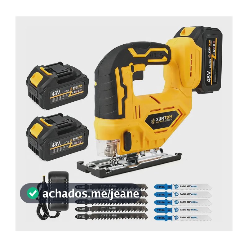 Serra Xumtom Elétrica Profissional 850w C/2 Baterias 127/220v