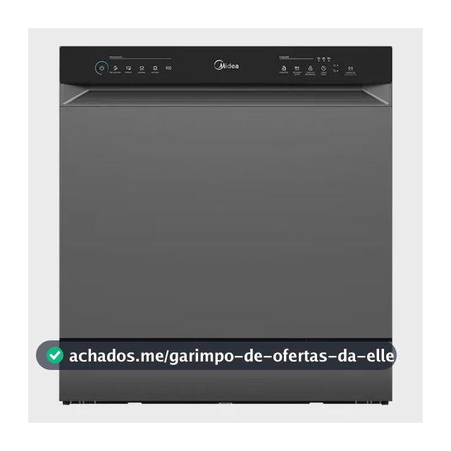 Lava Louças 8 Serviços Cinza Touch Plus Midea 110v