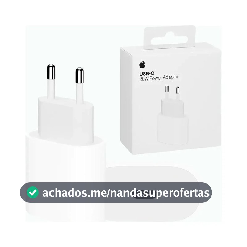 Carregador Fonte Usb-c 20w Compativel com iPhone Tipo-c Turbo Adaptador Branco