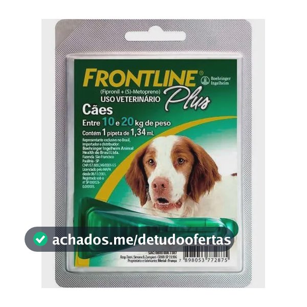 Antipulgas Frontline Plus M Cachorro 10 A 20 Kg 1,34 Ml