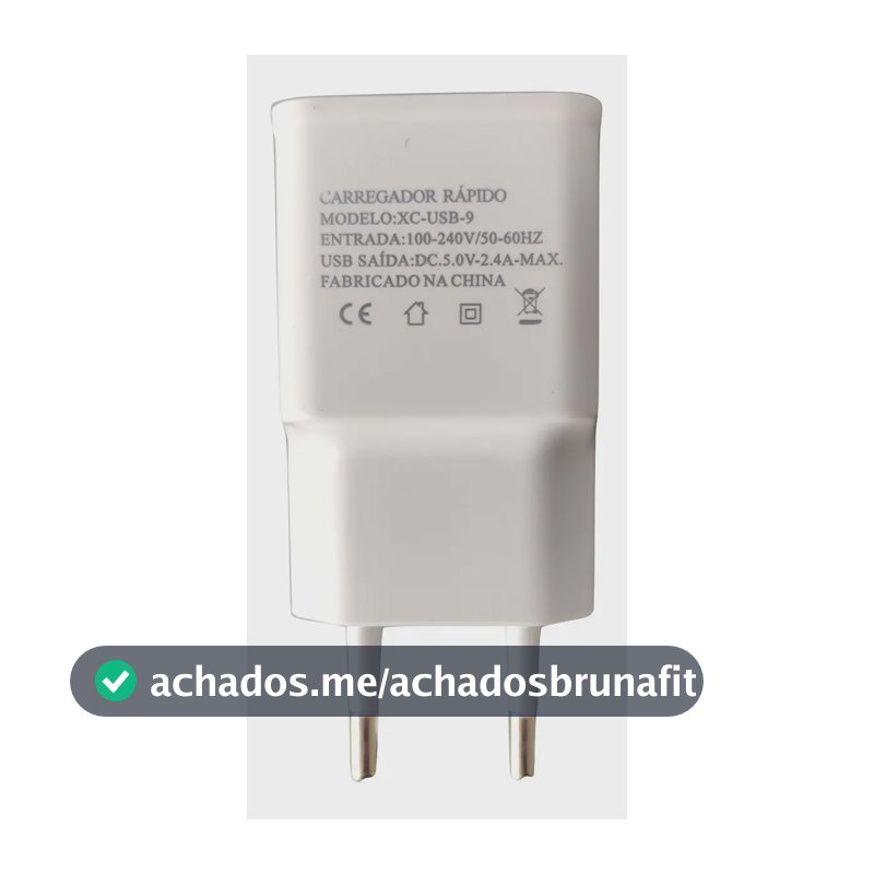 Carregador Rápido de Parede X-Cell USB 5V 2.4A Branco