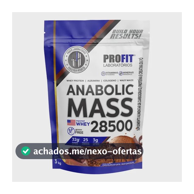 Anabolic Mass 28500 3kg Profit Labs Sabor Chocolate