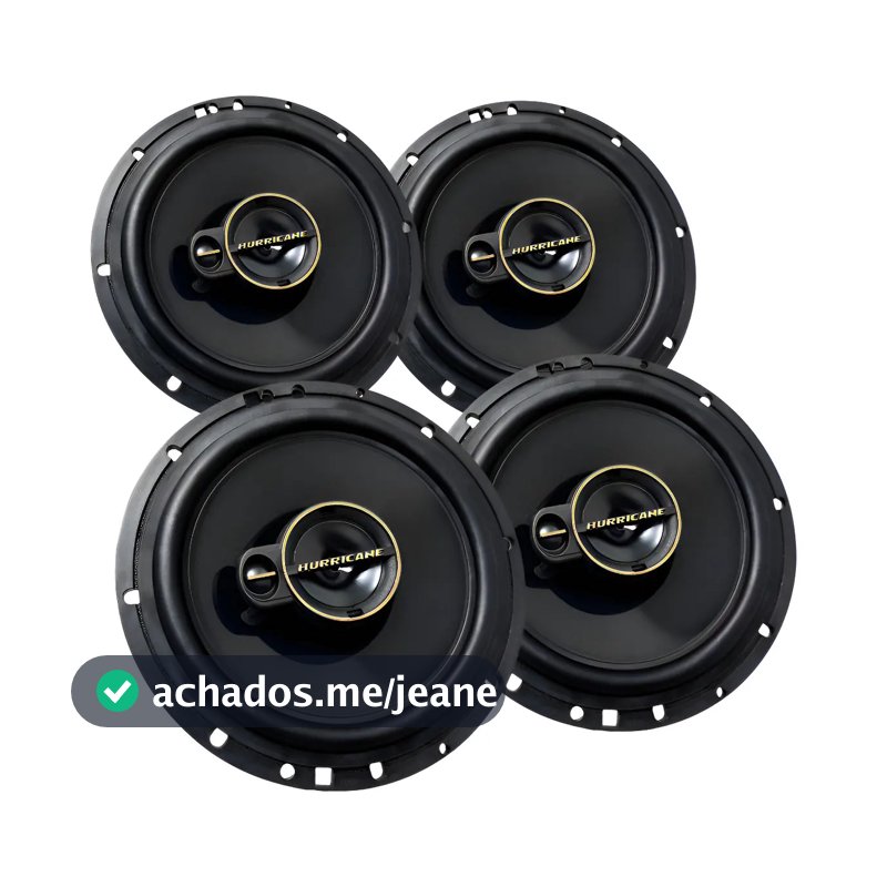 Kit Alto Falante Hurricane Triaxial Aurum A6t 6 Pol 240w 4un Preto
