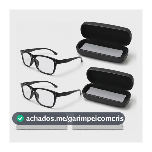 Kit 2 Óculos Grau Leitura Emborrachado Vista Armação