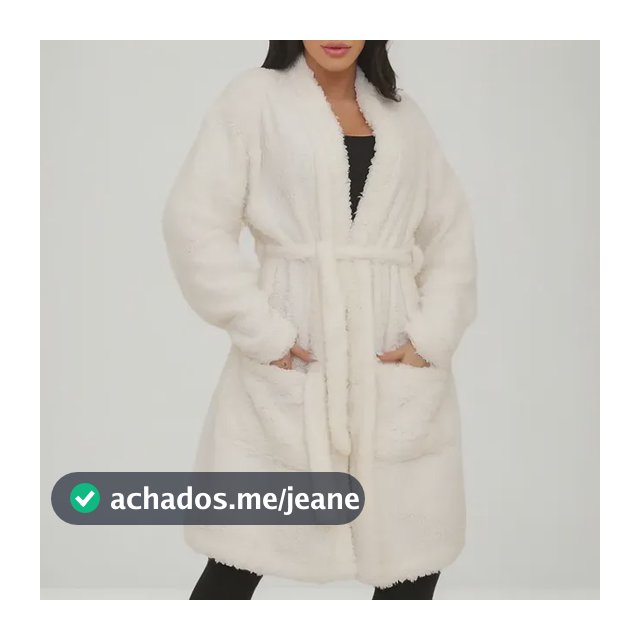 Roupão De Banho Teddy Inverno Pelinho Com Bolso