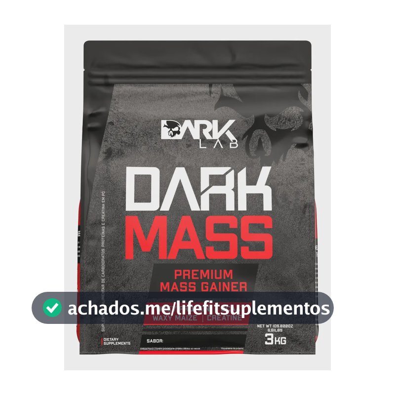 Suplemento em pó Dark Lab Carboidratos Dark Mass 3kg sabor Baunilha x 3kg