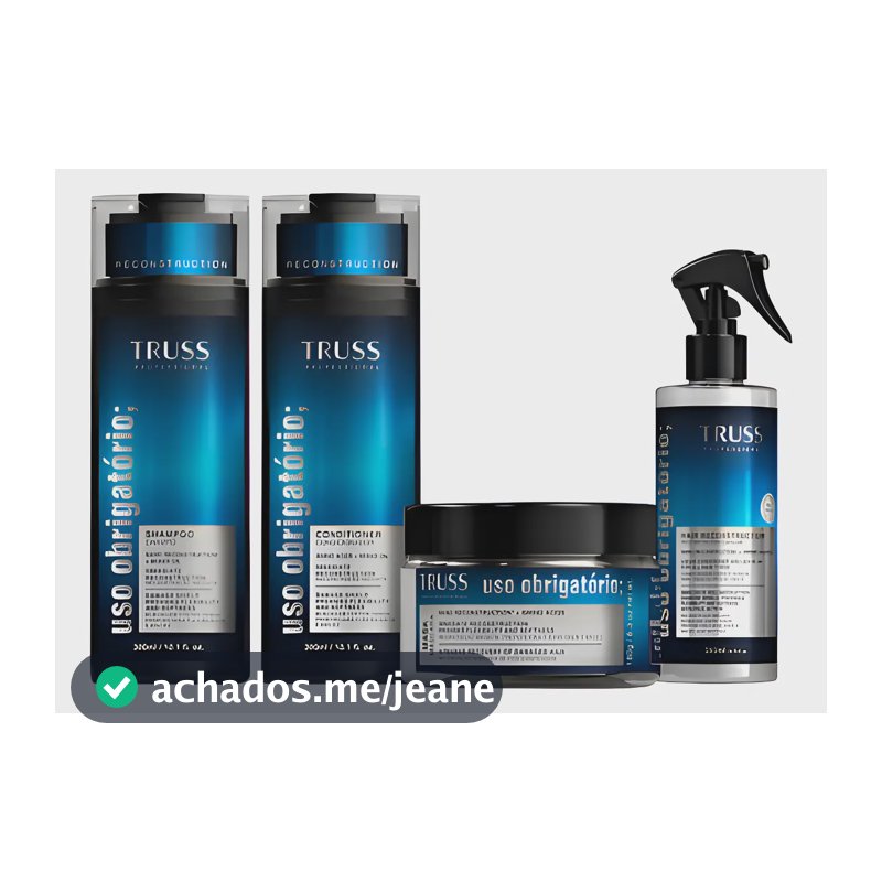 Kit Truss Uso Obrigatório Shampoo Condicionador Máscara Spray Reconstrutor