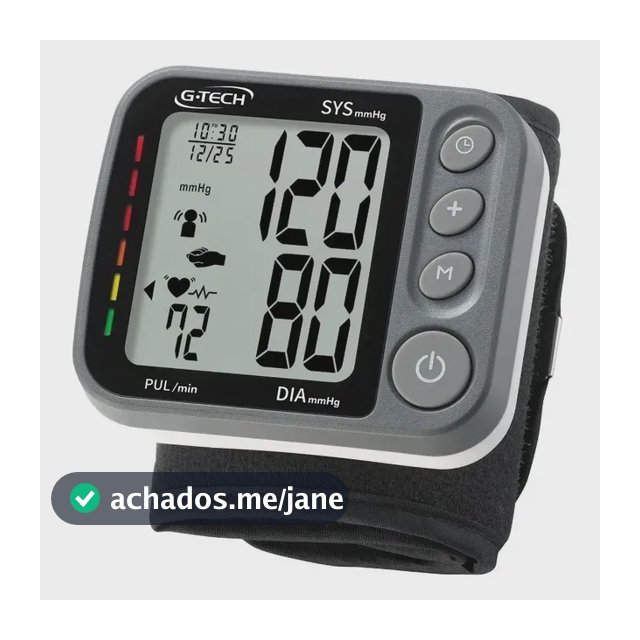 Aparelho De Pressão Digital Automático Pulso G-tech Gp450sp Cinza