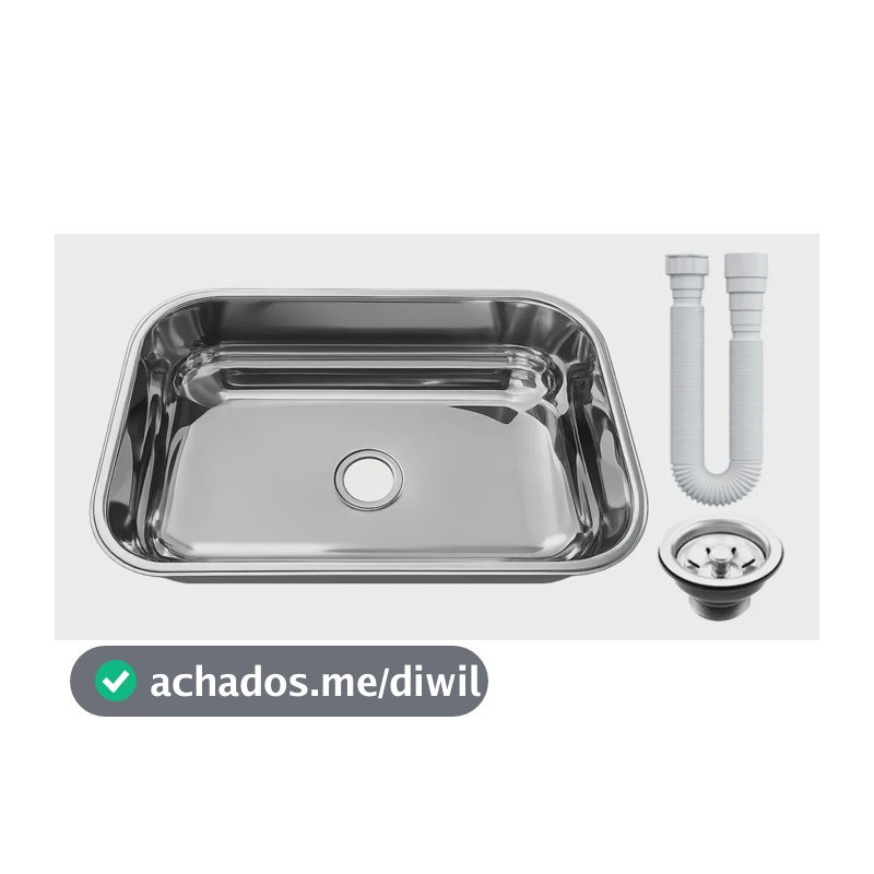 Cuba As Pia Inox 430 Cozinha N°2 56x34x17 Extra Funda Prateado