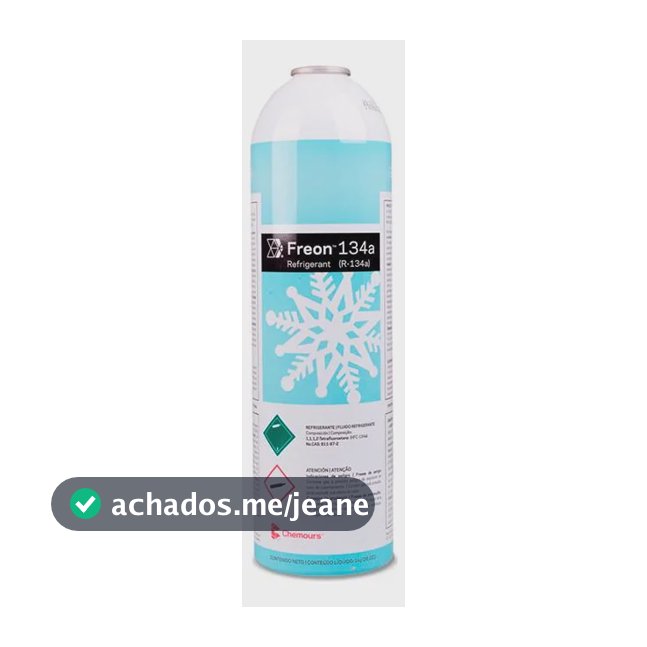 Fluido Gás Refrigerante Chemours Tetrafluoretano R134a 1kg