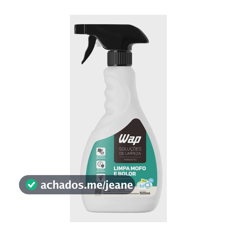 Limpa Mofo E Bolor Parede 500ml Spray Aroma Capim Limão Wap