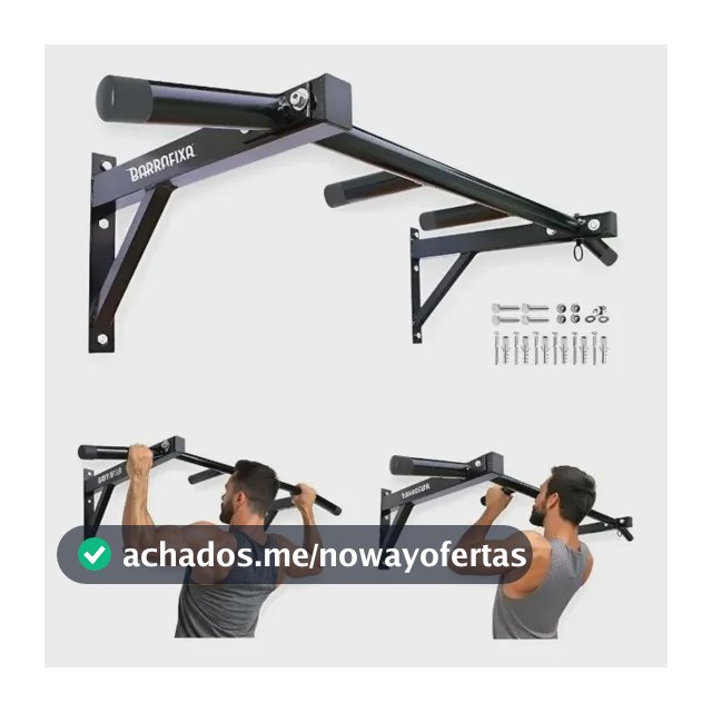 Barra Fixa De Parede Pull-up Modelo Externo Interno Completa Preto
