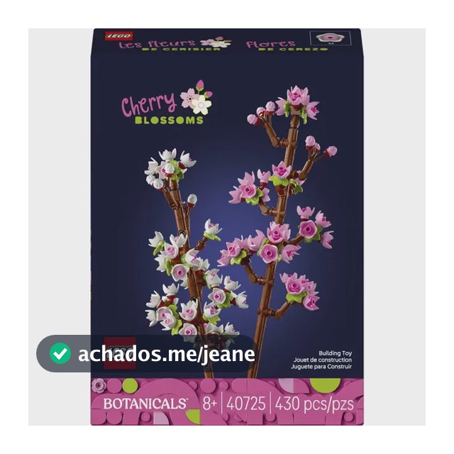 Kit de Construção 40725 Flores de Cerejeira rosa-branco Lego