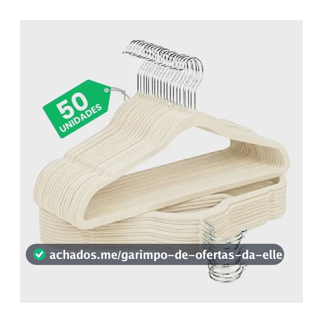 Kit Cabides Veludo De Roupa Antideslizante Slim Adulto 50 Un