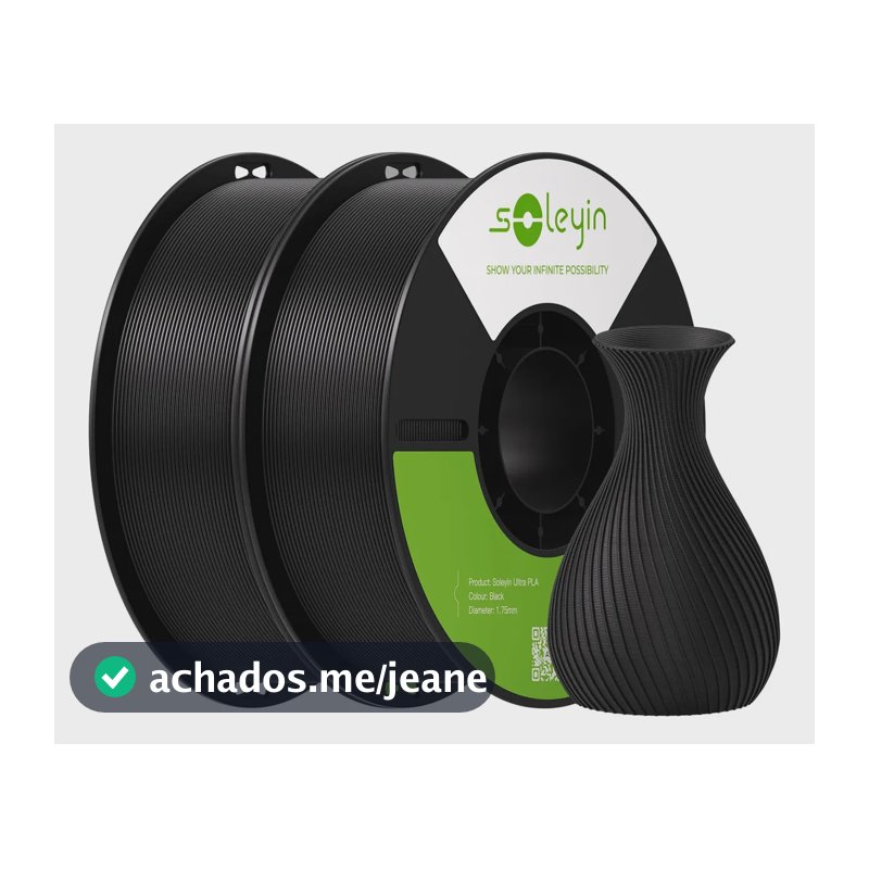 Filamento 2kg 3d Pla Creality Soleyin Ultra Pla 1.75mm Preto