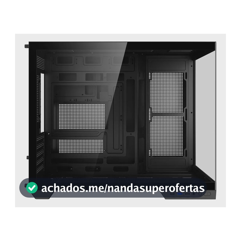 Gabinete Aquário Kalkan Saga Micro-ATX Preto KLK00043 com USB 3.0
