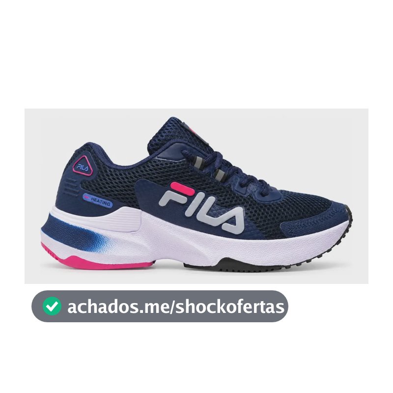 Tênis Fila Academia Corrida Caminhada Heating Leve Macio F Marinho Pink 38 Br