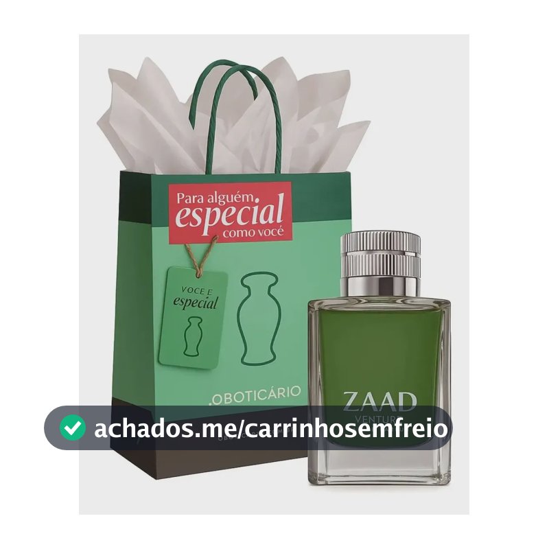 Eau de Parfum Zaad Venture O Boticário Masculino 95ml Com Sacola para Presente