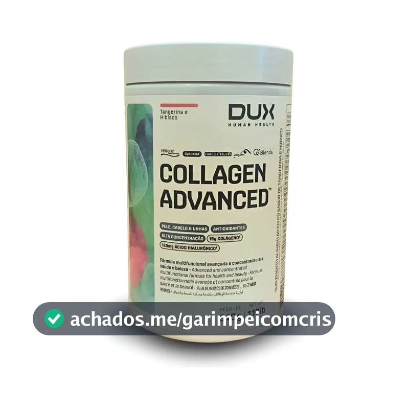 Colágeno Hidrolisado em Pó Dux Collagen Advanced Tangerina e Hibisco 540g