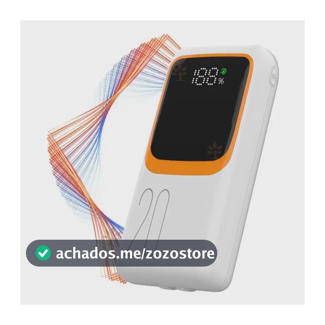 Carregador Portátil Powerbank Turbo Rápido 20000mah C/ Cabos