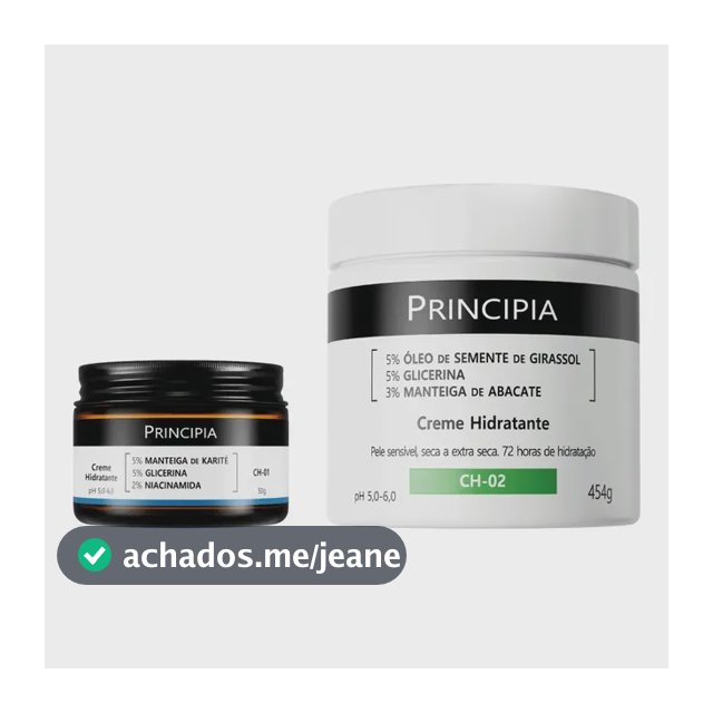 Principia Kit Cremes Hidratantes Rosto E Corpo Ch-01 + Ch-02 Seca Dia/noite