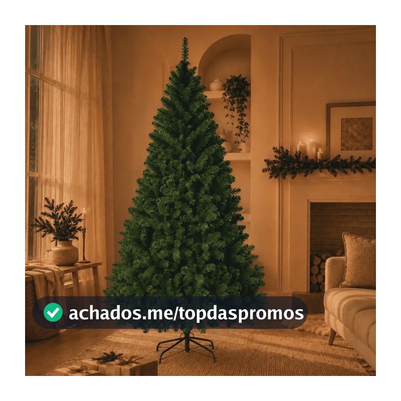 Árvore De Natal Premium Pinheiro Cheia Luxo 180cm 750 Galhos Cor Verde